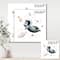 Designart - Little Penguin Flying Stars and Planets II - Farmhouse Canvas Wall Art Print